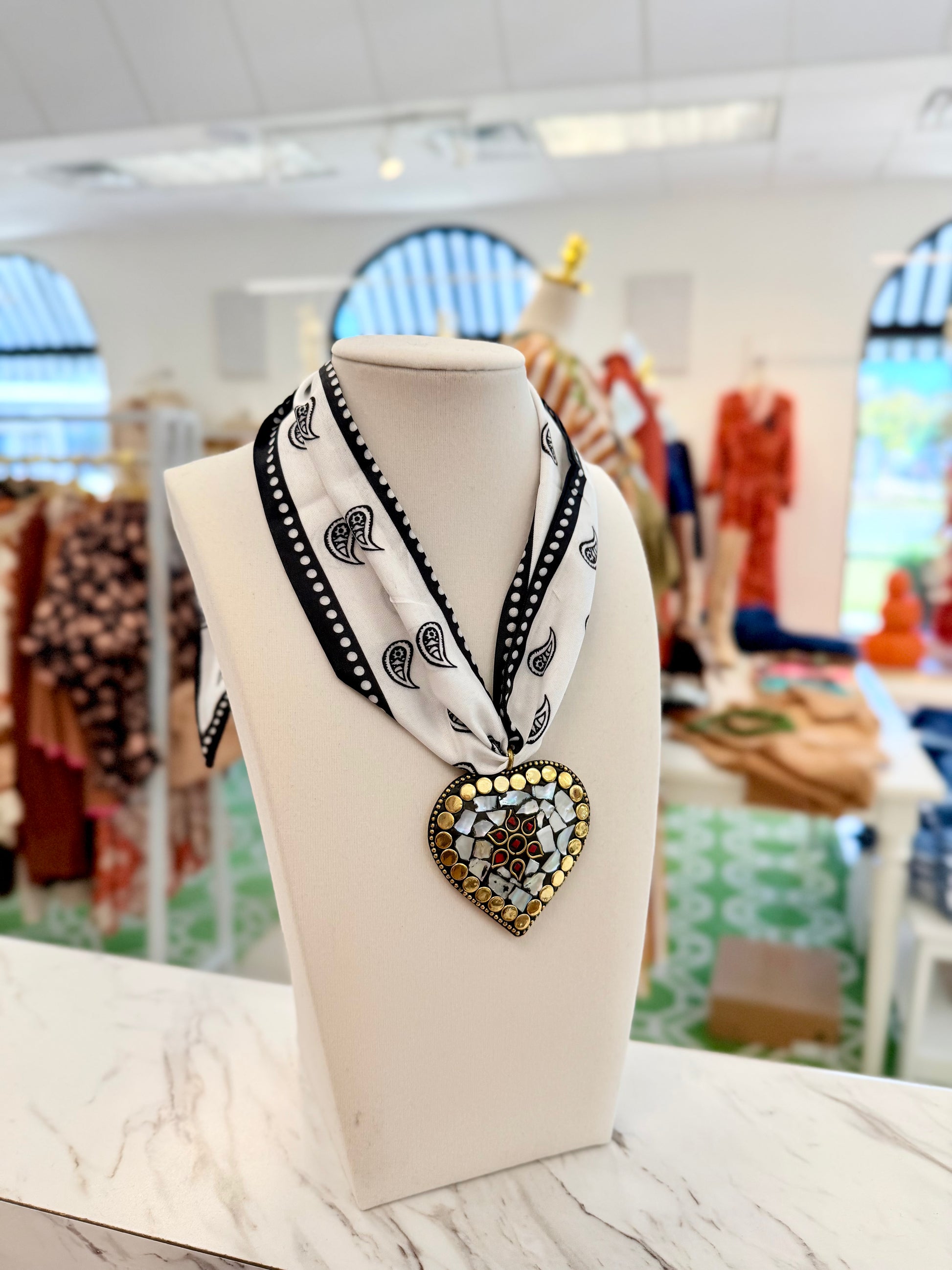 Key To My Heart Scarf Necklace