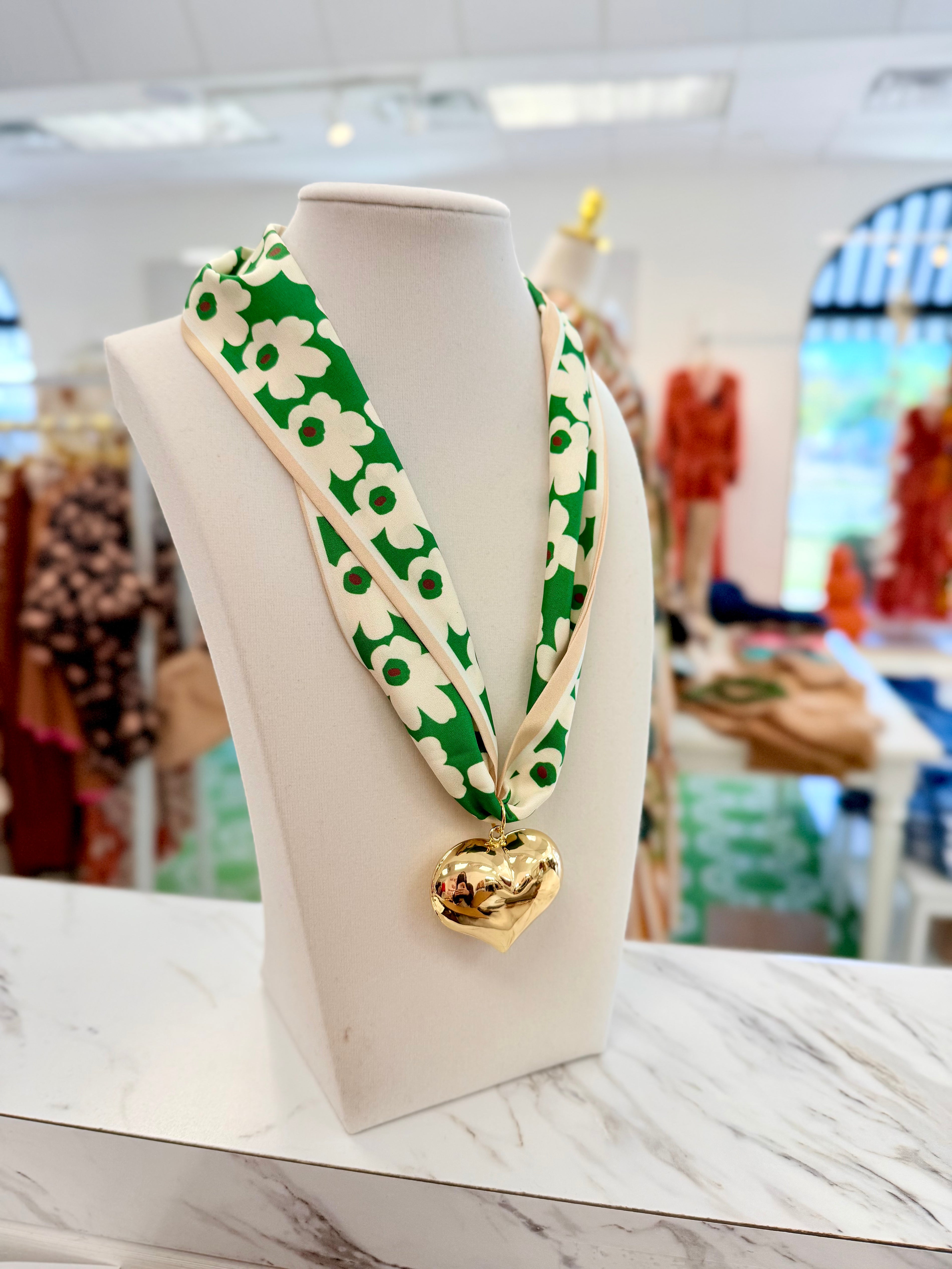 Lucky Charm Scarf Necklace