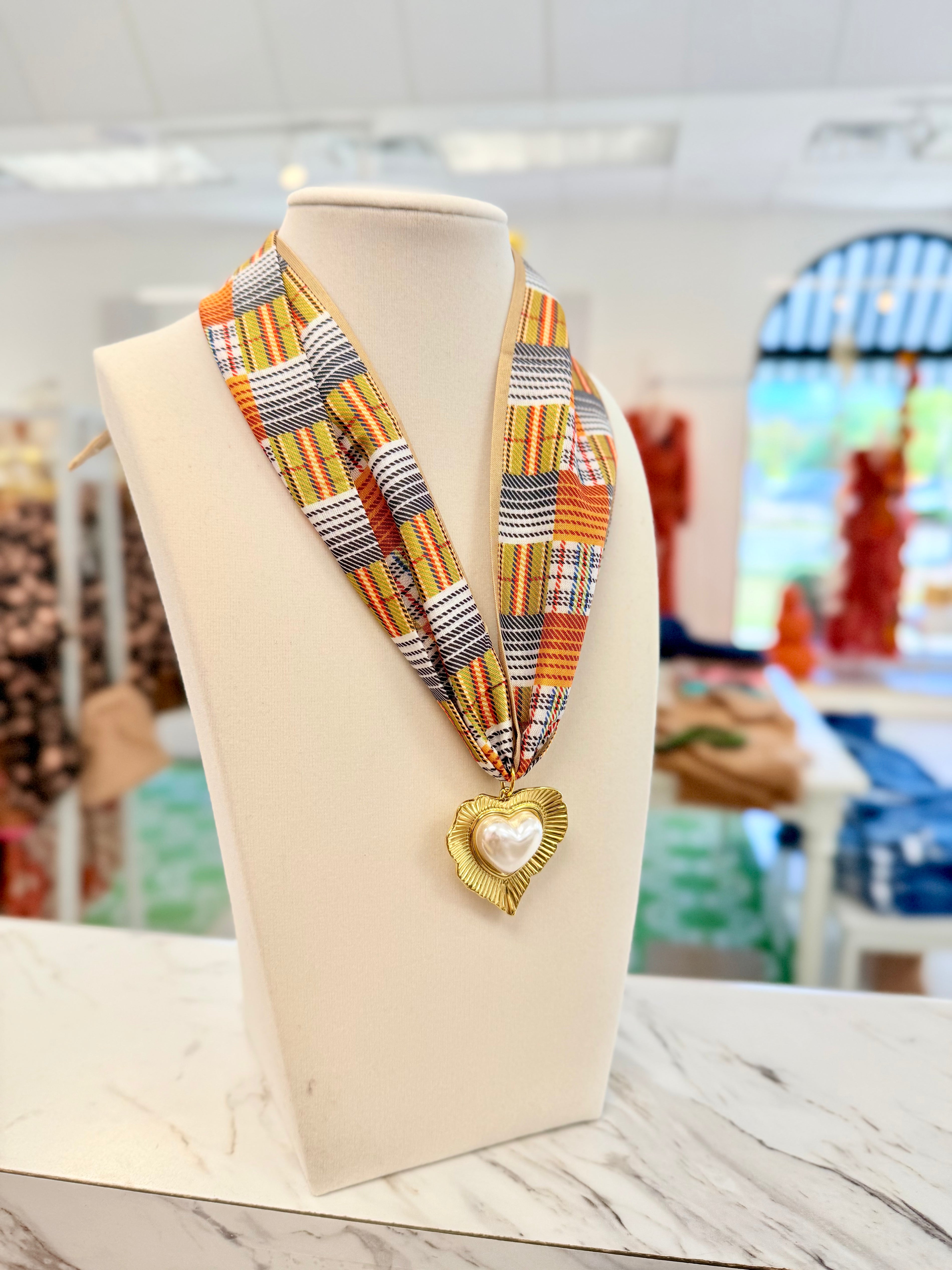 For The Love Of Plaid Scarf Necklace