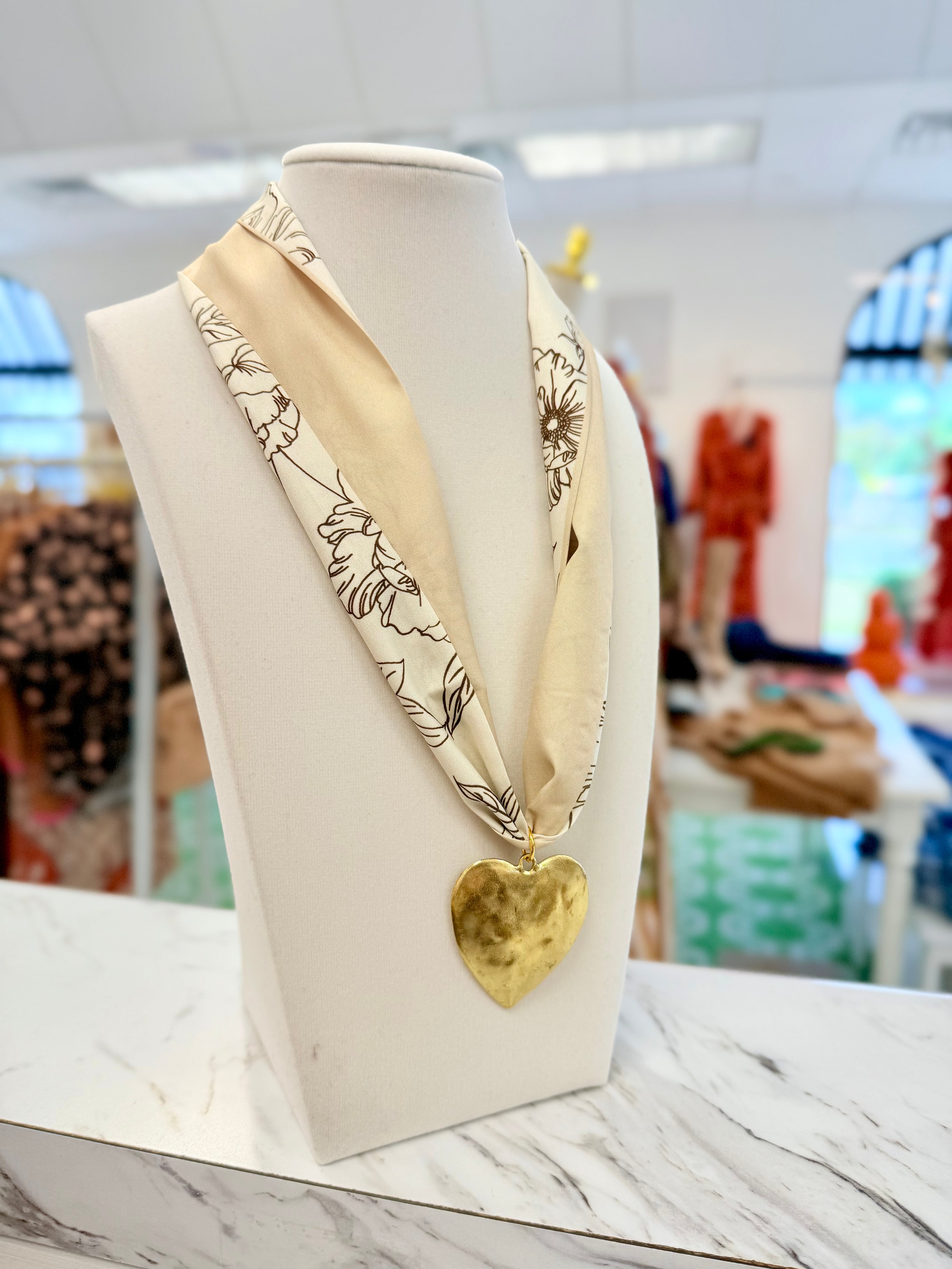 For The Love Of Florals Scarf Necklace