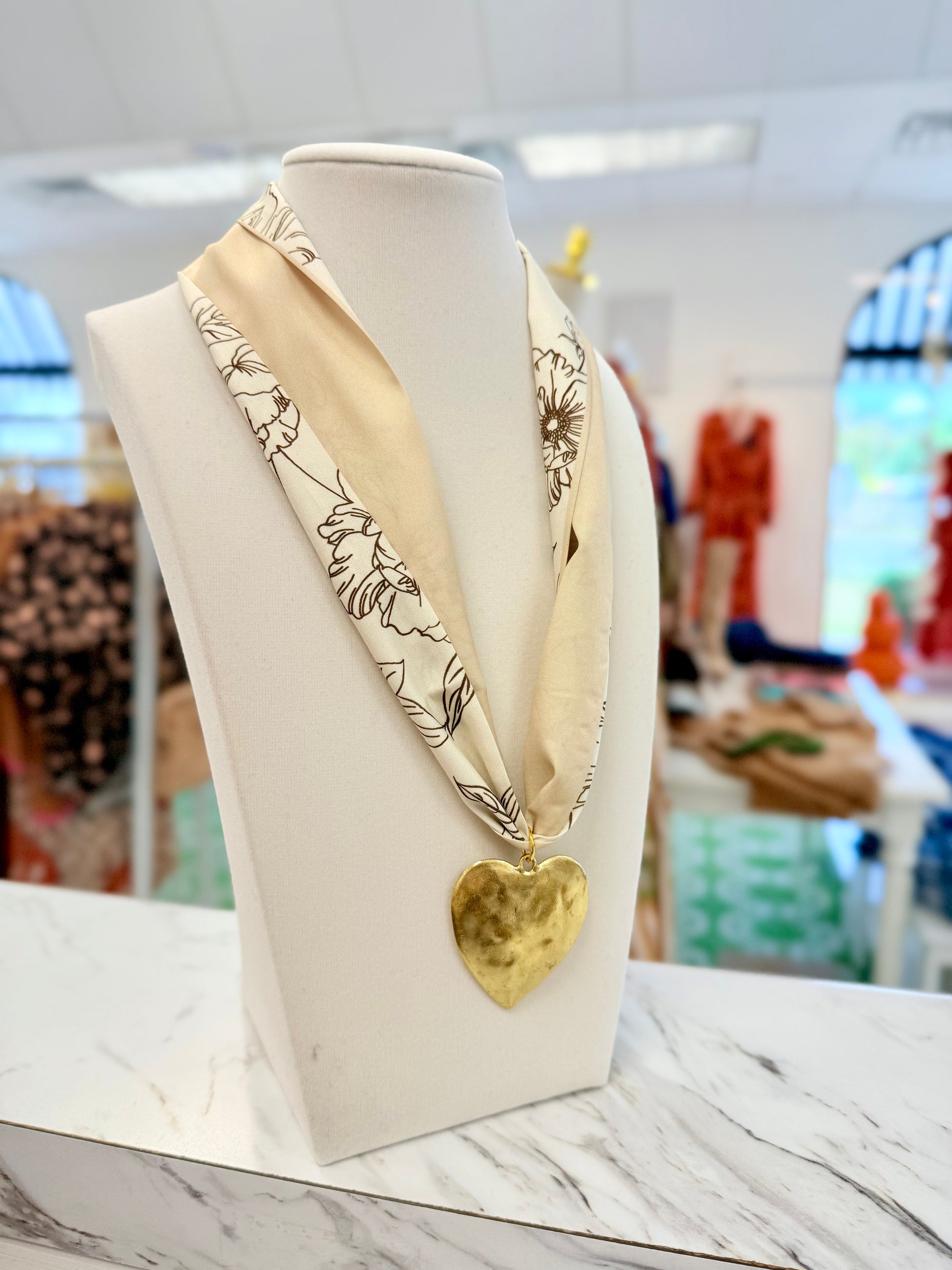 For The Love Of Florals Scarf Necklace