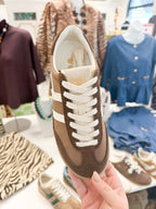 Gola Women's Firefly Trainer Otter/Dark Brown/Off
White