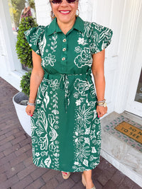 Enchanted to Meet You Printed Maxi Dress