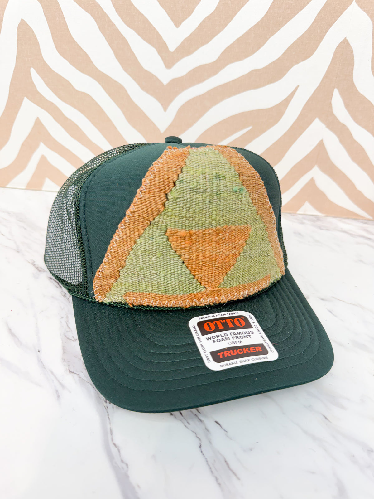 ORIJINAL Kilim Trucker Hat in Forrest Green - 4