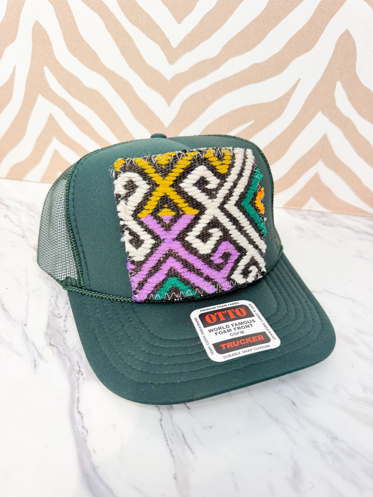 ORIJINAL Kilim Trucker Hat in Forrest Green - 2