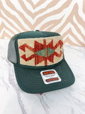 ORIJINAL Kilim Trucker Hat in Forrest Green - 1