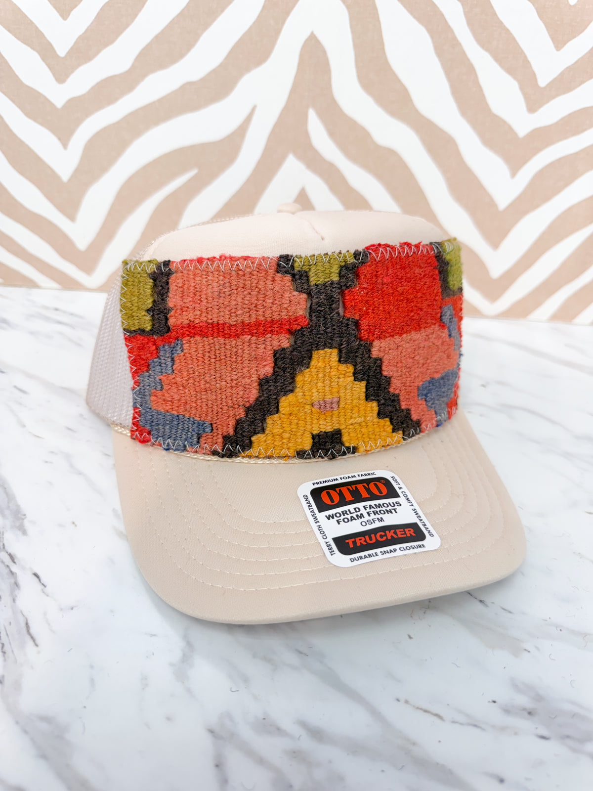 ORIJINAL Kilim Trucker Hat in Cream - 4