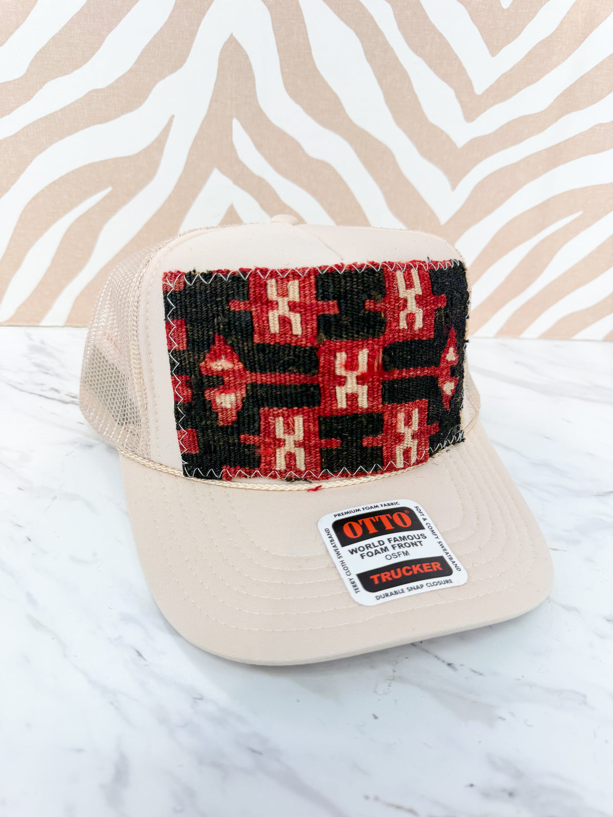 ORIJINAL Kilim Trucker Hat in Cream - 3