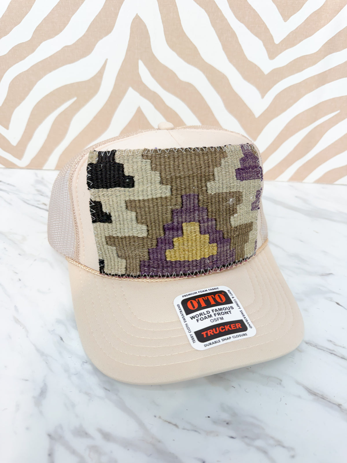 ORIJINAL Kilim Trucker Hat in Cream - 2