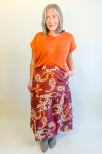 Ada Skirt in Wild Paisley | MAUDE