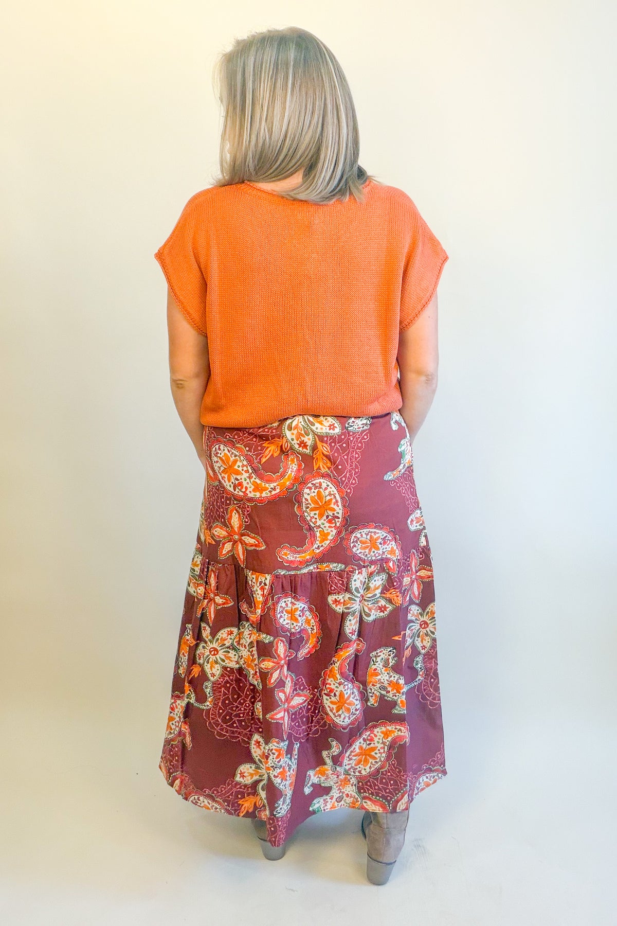 Ada Skirt in Wild Paisley | MAUDE