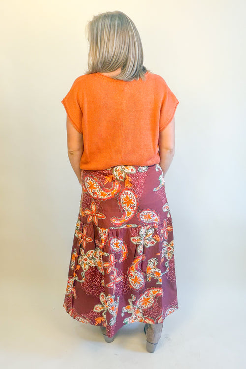 Ada Skirt in Wild Paisley | MAUDE