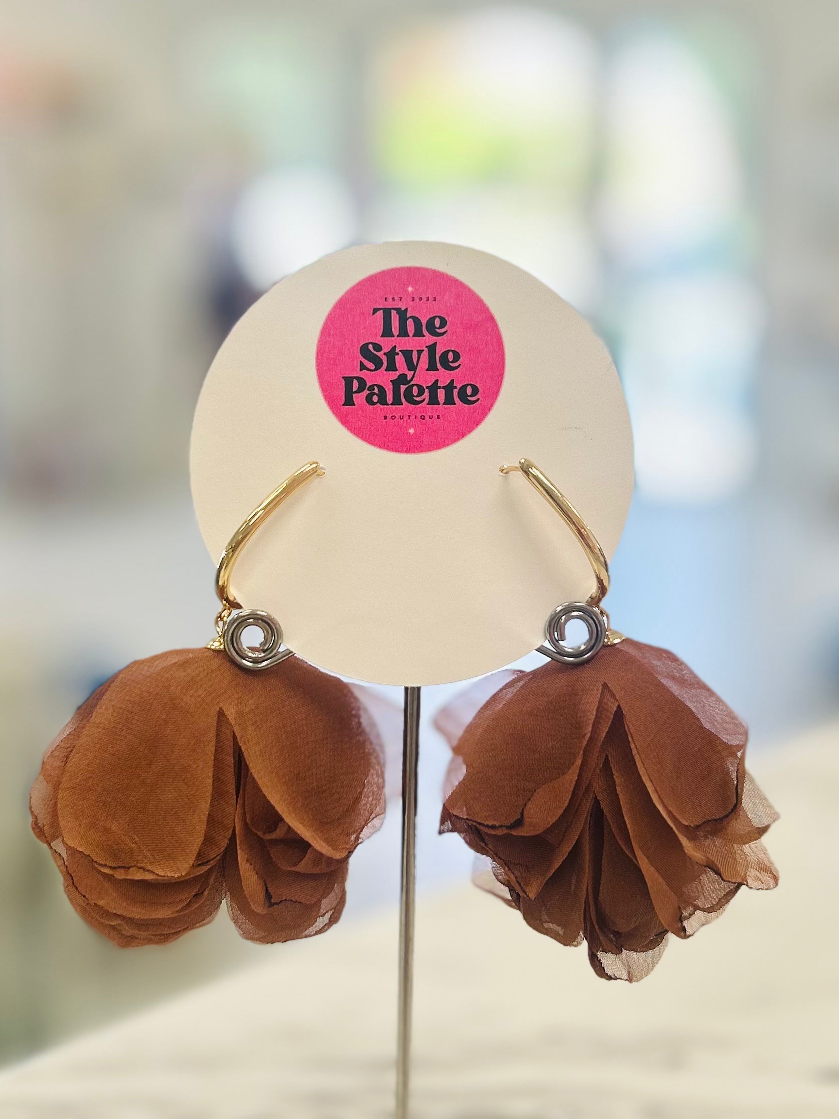 Amber Leaf Earrings