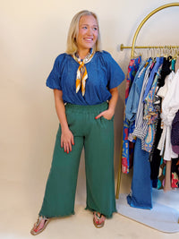 Born in Dixie Denim Top