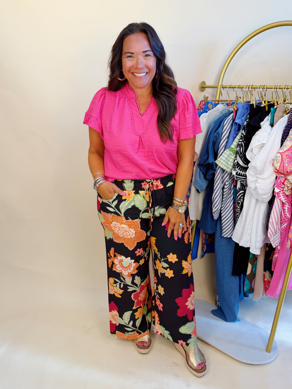 Kelly Top in Fuchsia