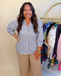Coast to Coast Striped Top in Navy