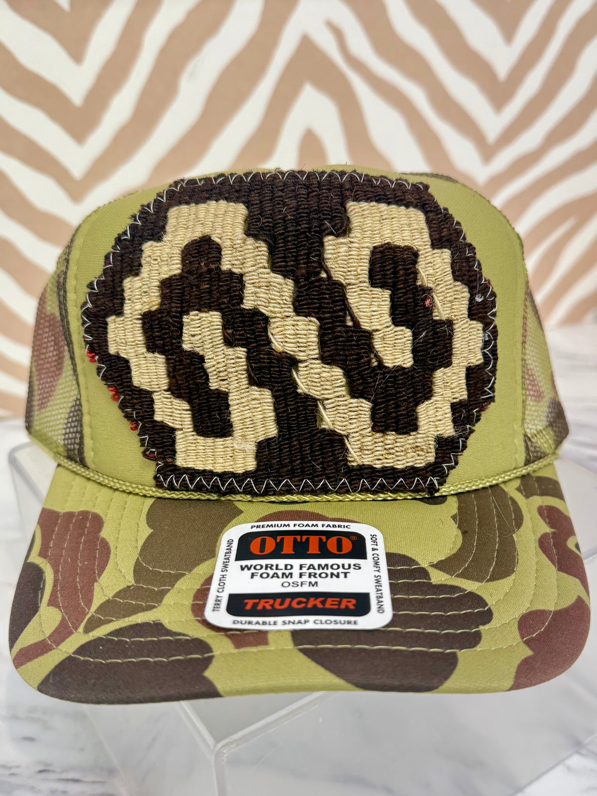ORIJINAL Trucker Hat in Camo - Brown and Cream Patch