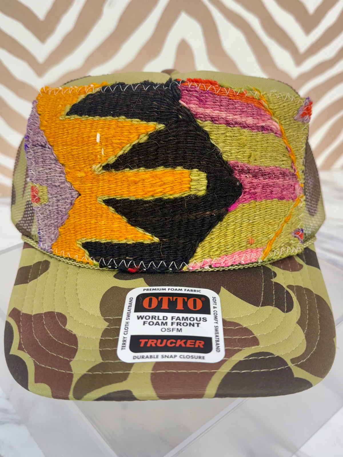 ORIJINAL Trucker Hat in Camo - Gold, Purple, Pink, Olive Patch