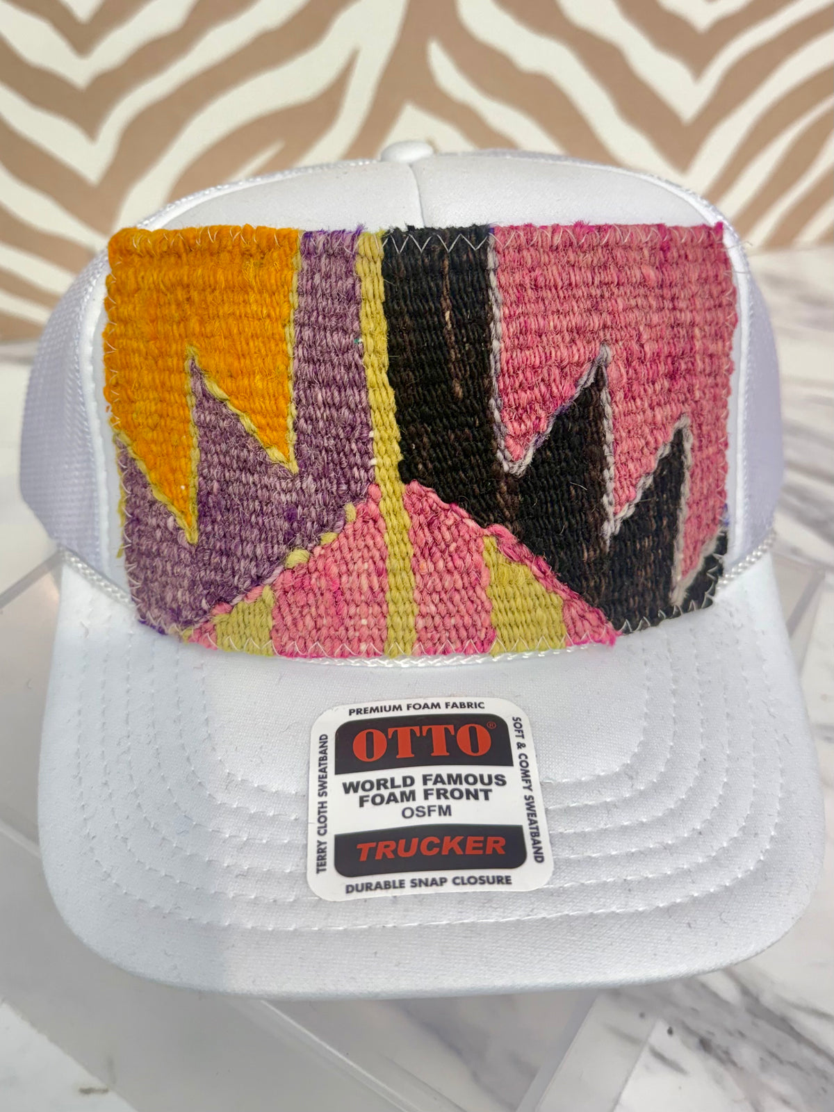ORIJINAL Trucker Hat in White - Gold, Purple, Pink, Olive, Brown Patch