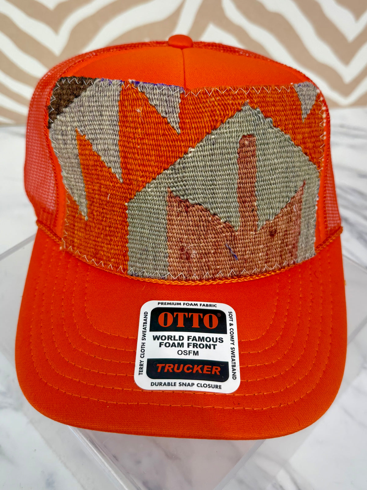 ORIJINAL Trucker Hat in Orange - Grey and Orange Patch
