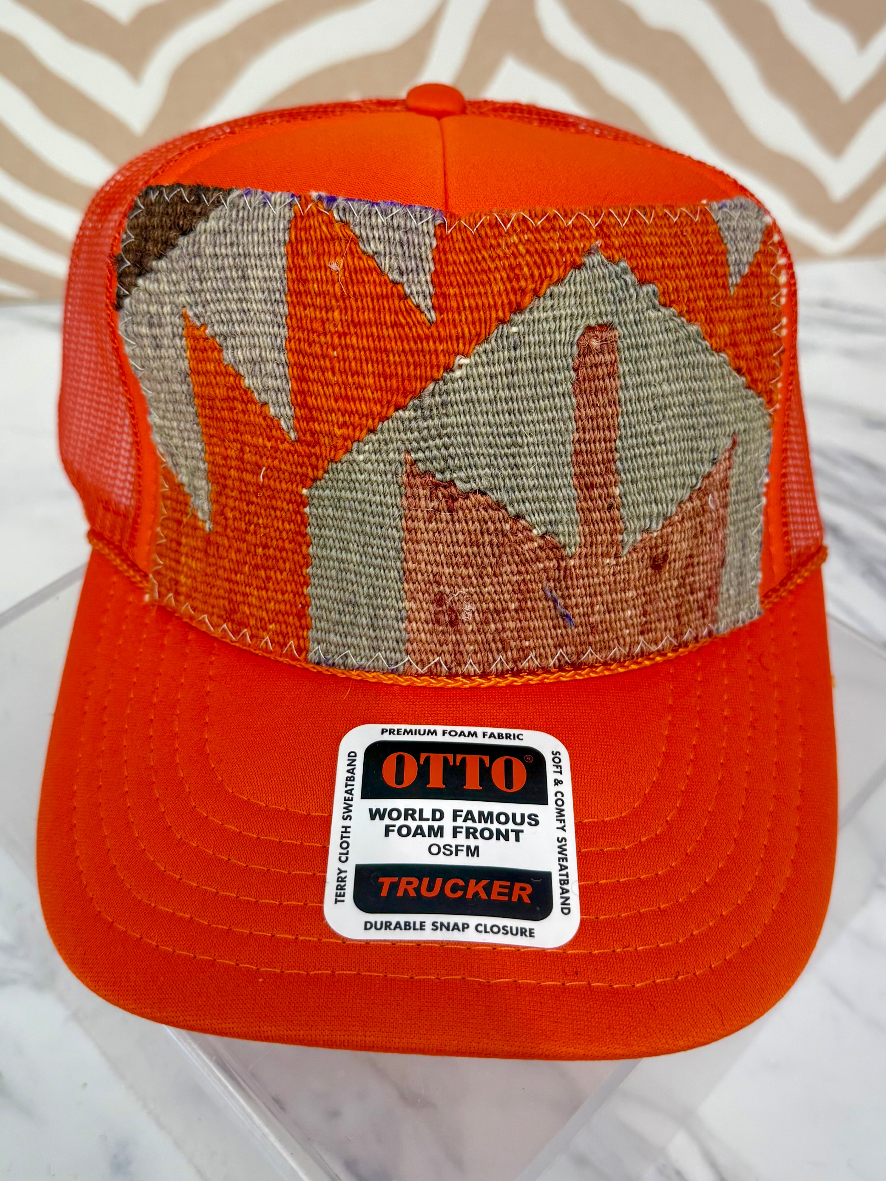 ORIJINAL Trucker Hat in Orange - Grey and Orange Patch