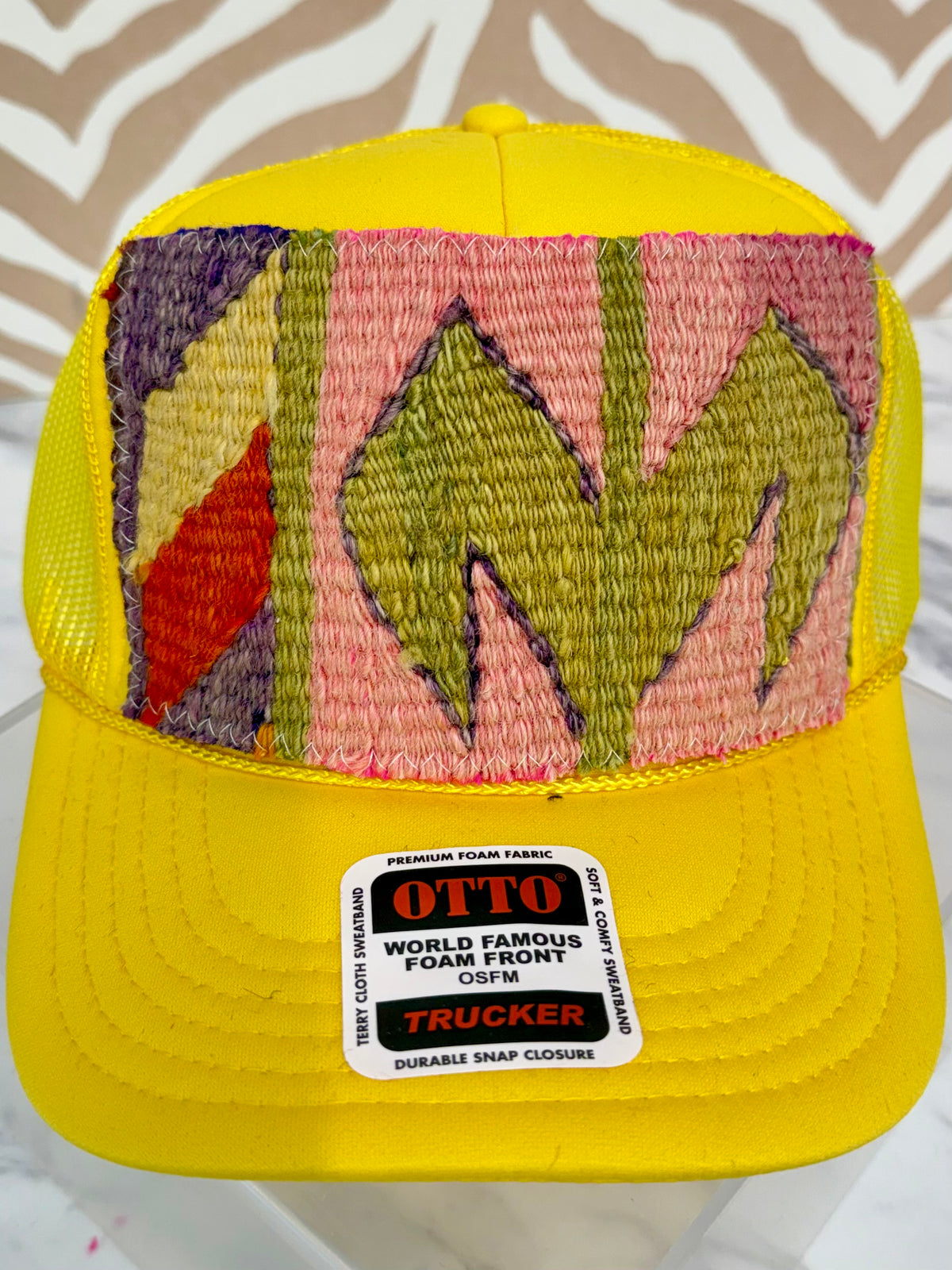 ORIJINAL Trucker Hat in Yellow - Purple, Orange, Yellow, Sage, Pink Patch
