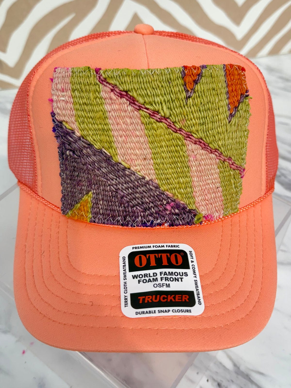 ORIJINAL Trucker Hat in Peach - Purple, Pink, Sage Patch