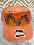 ORIJINAL Trucker Hat in Peach - Orange, Purple, Sage, Pink Patch