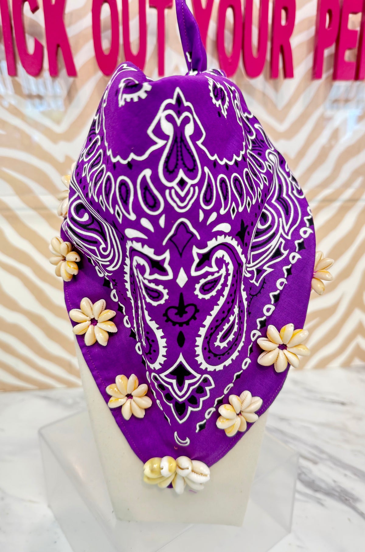ORIJINAL Rosette Cowrie Bandana - Purple