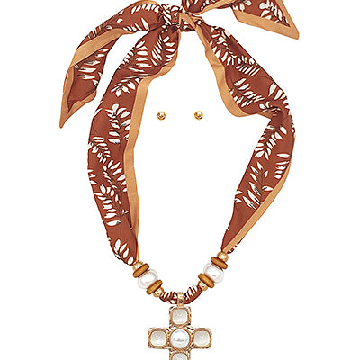 Autumn Veil Scarf Necklace