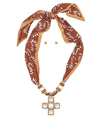 Autumn Veil Scarf Necklace