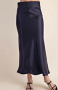 Tried and True High Waist Satin Skirt in Teal