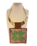 ORJINAL Shiny Pendant - Pink, Green Patch
