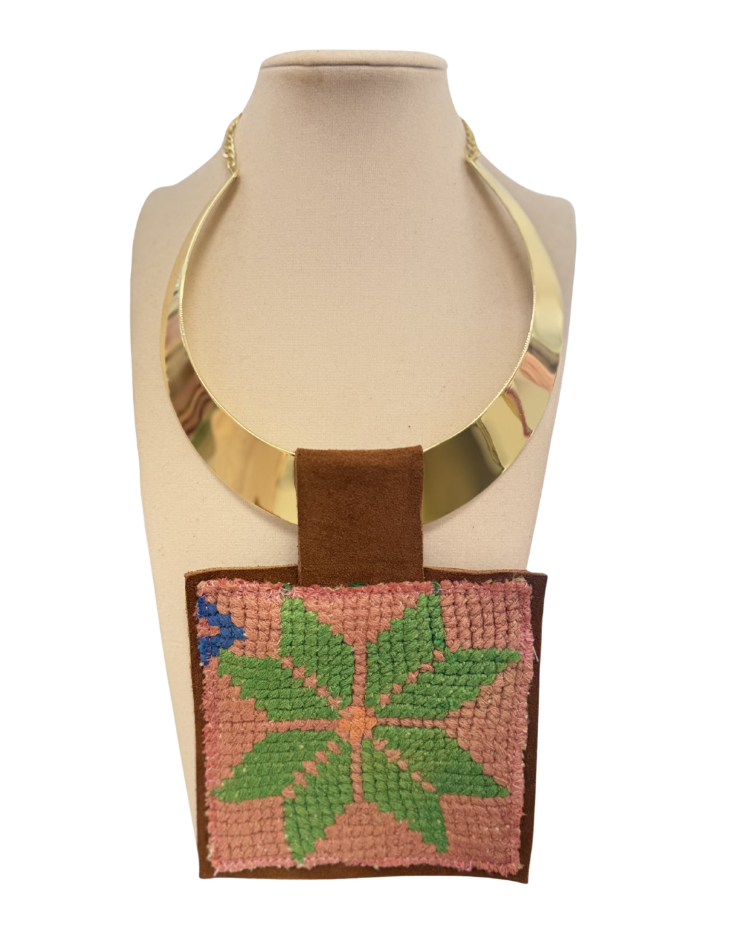 ORJINAL Shiny Pendant - Pink, Green Patch