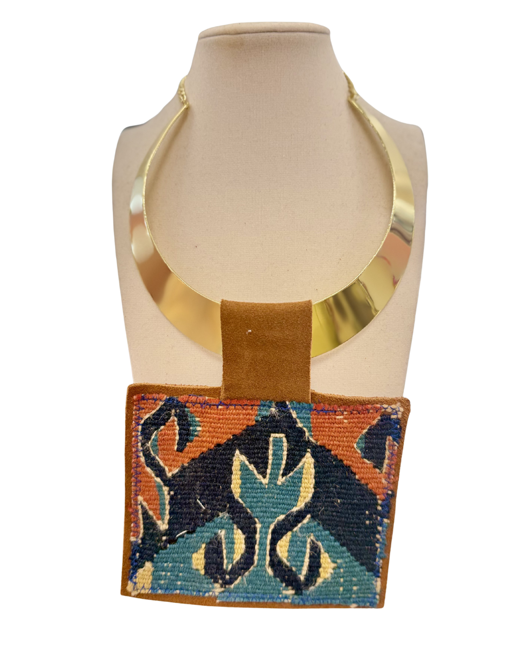 ORJINAL Shiny Pendant - Teal, Navy Patch
