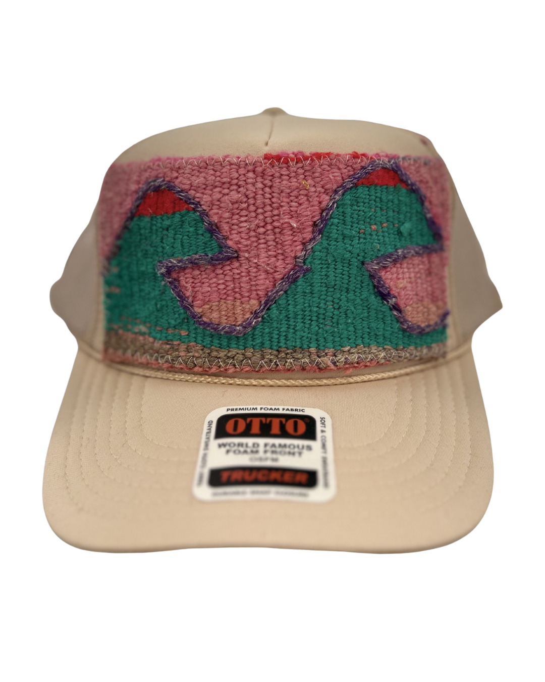 ORIJINAL Trucker Hat in Tan - Pink, Teal, Red