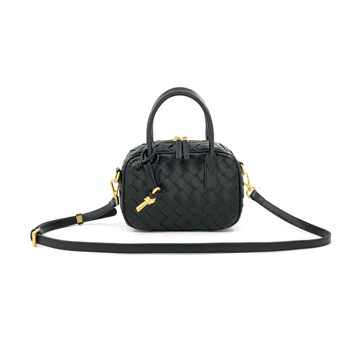 Basketweave Mini Bag in Black