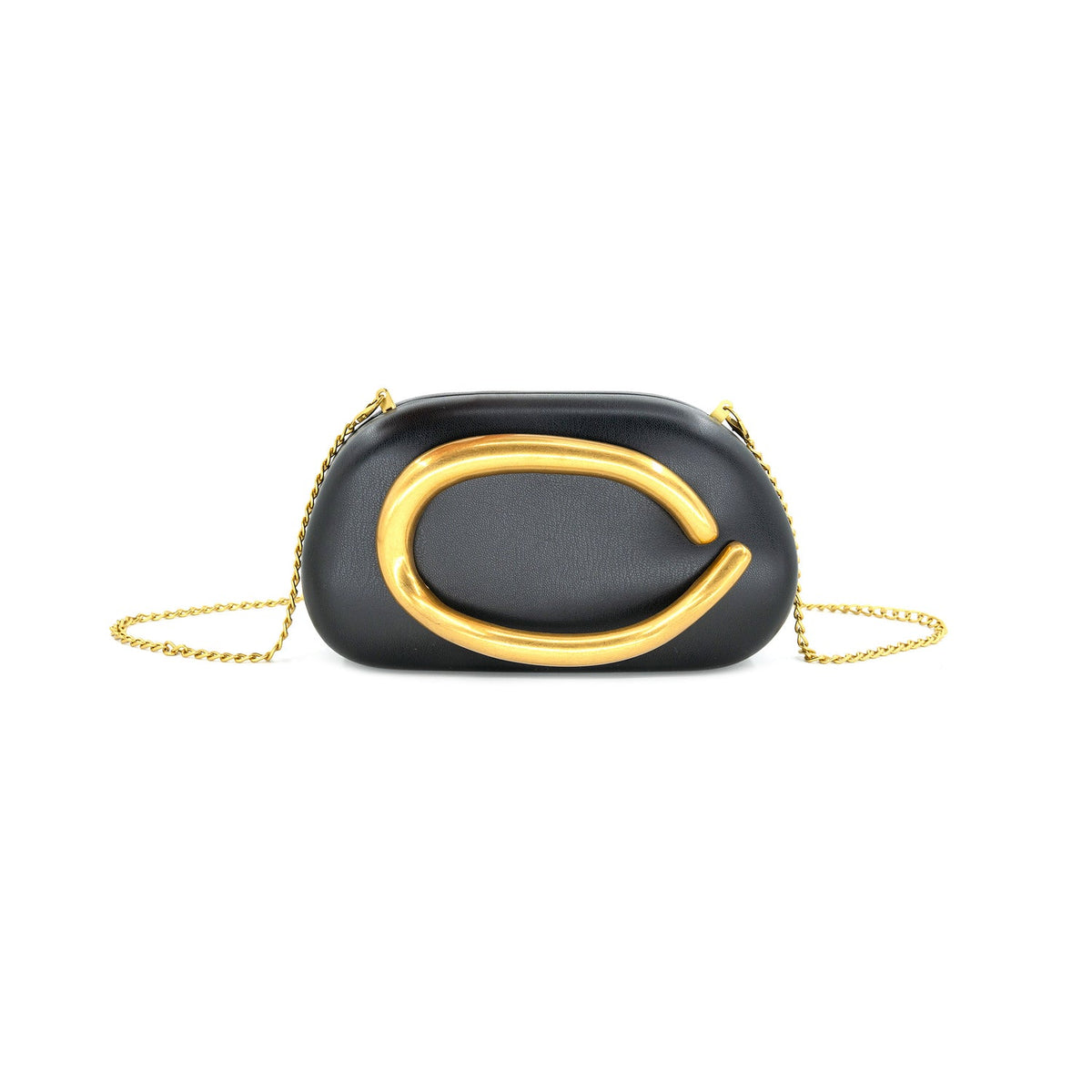 Gold Grip Clutch in Black