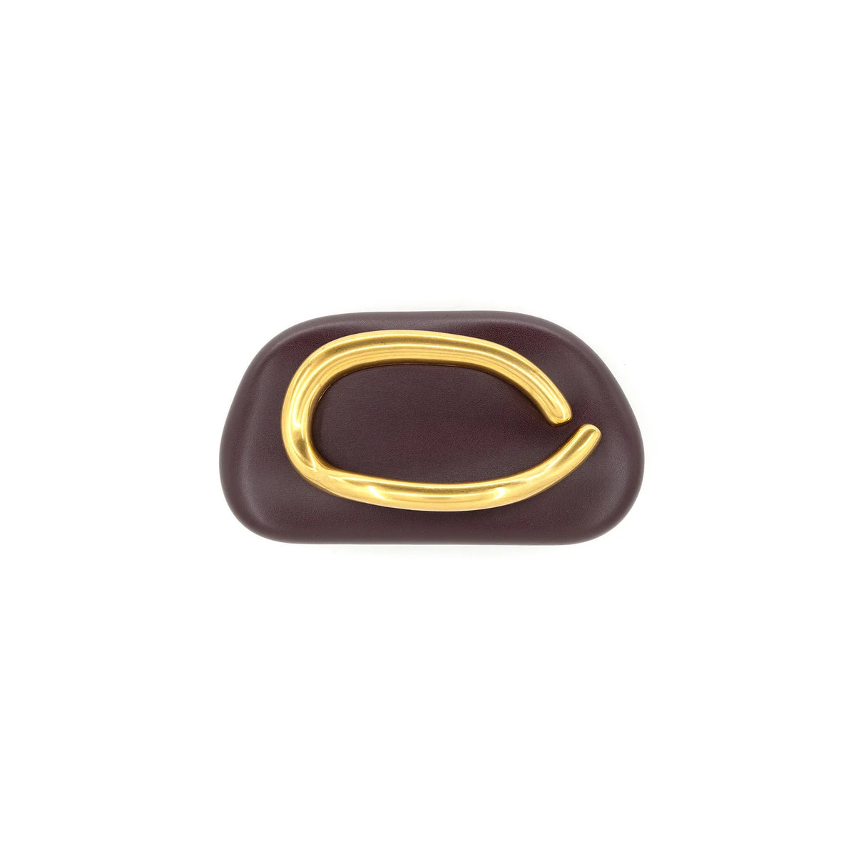 Gold Grip Clutch in Burgundy