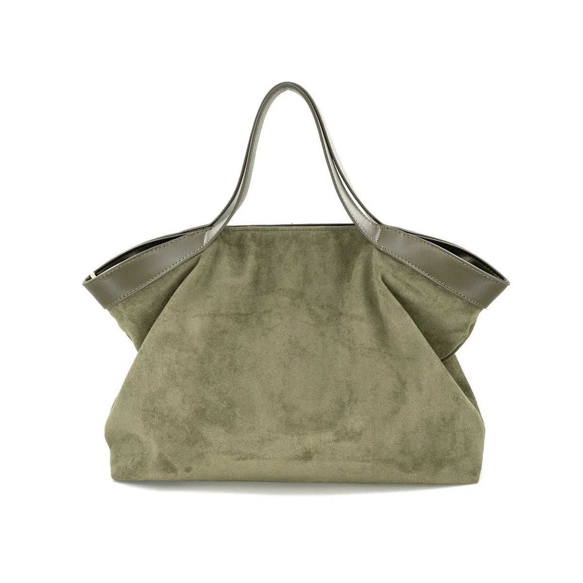Large Shoulder Satchel in Olive