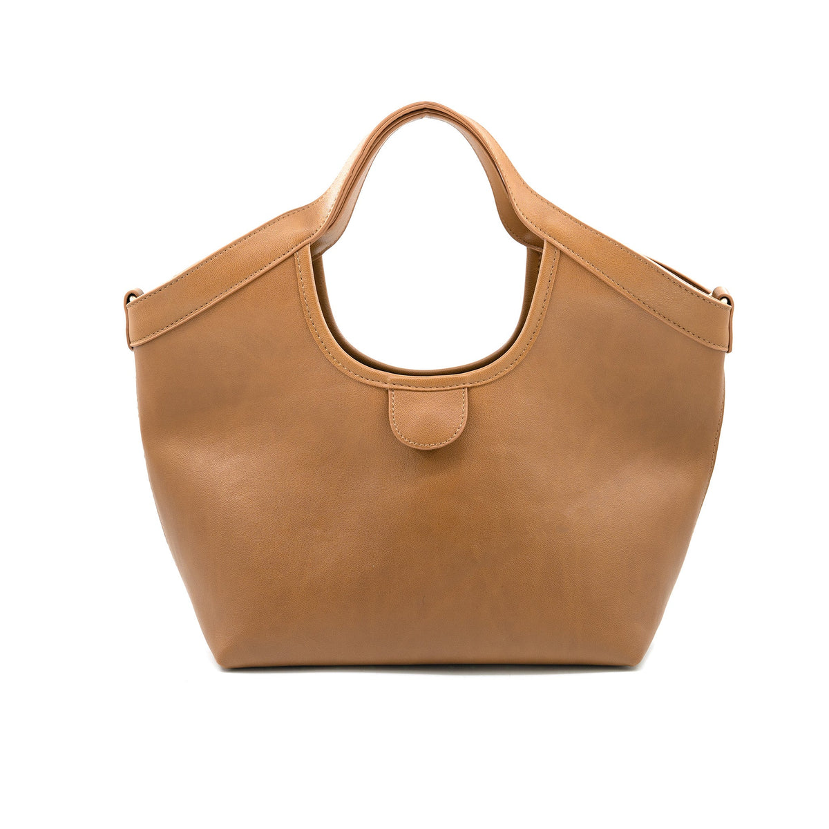 Wide Shoulder Bag in Tan